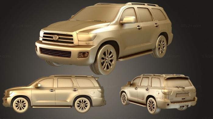 Автомобили и транспорт (Toyota Sequoia 2011, CARS_3689) 3D модель для ЧПУ станка